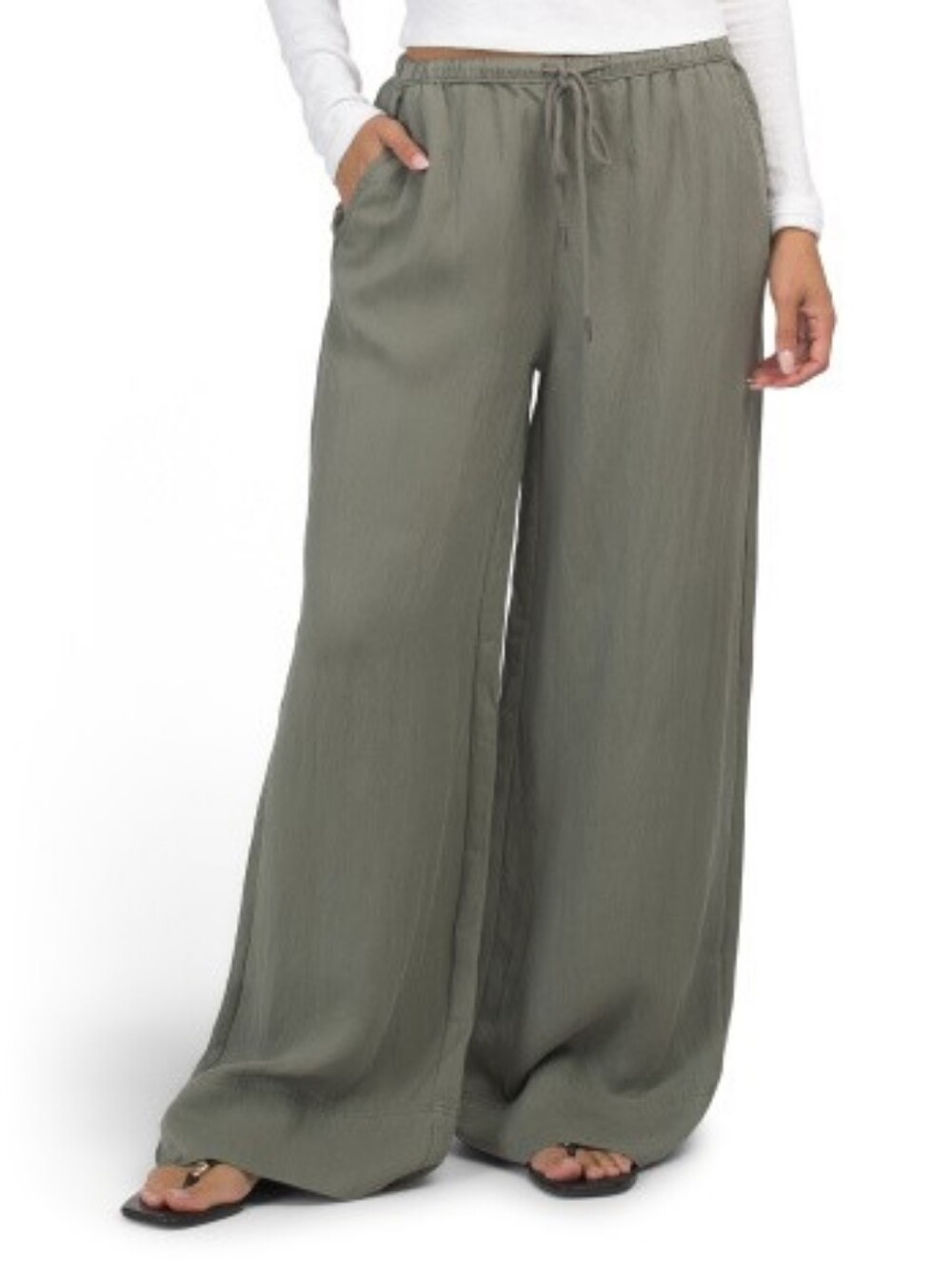 CALYPSO ST. BARTH | Wide Leg Pull On Pants With Drawstring
